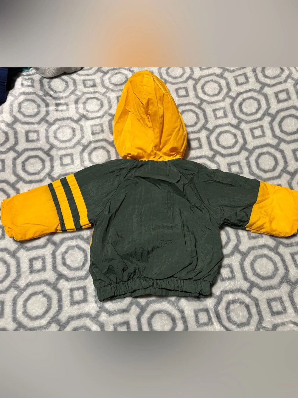 NFL Green & Gold Packers Hooded Puffer Jacket - Kids